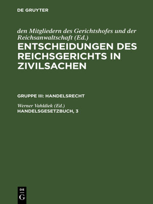 cover image of Handelsgesetzbuch, 3